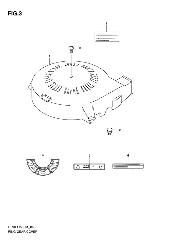 Suzuki DF 115 Ring Gear Cover