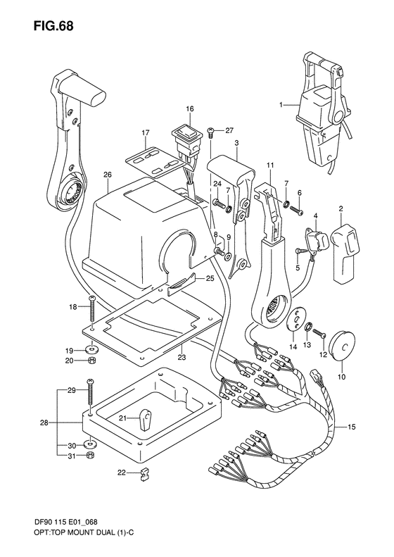 Suzuki DF 90 Opt: Top Mount Dual (1)
