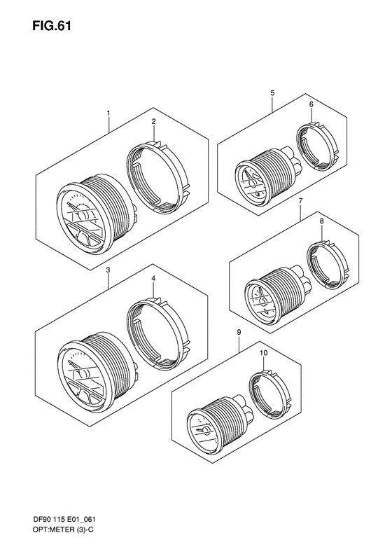 Suzuki DF 90 Opt: Meter