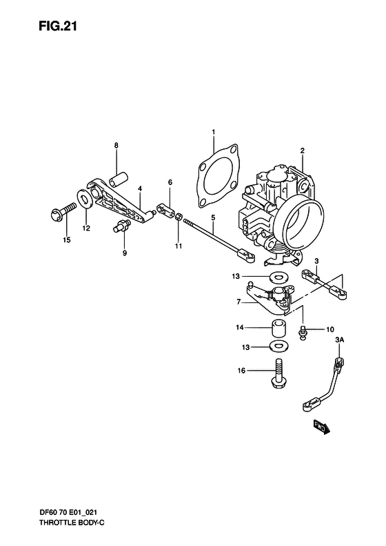 Suzuki DF 70 Throttle body