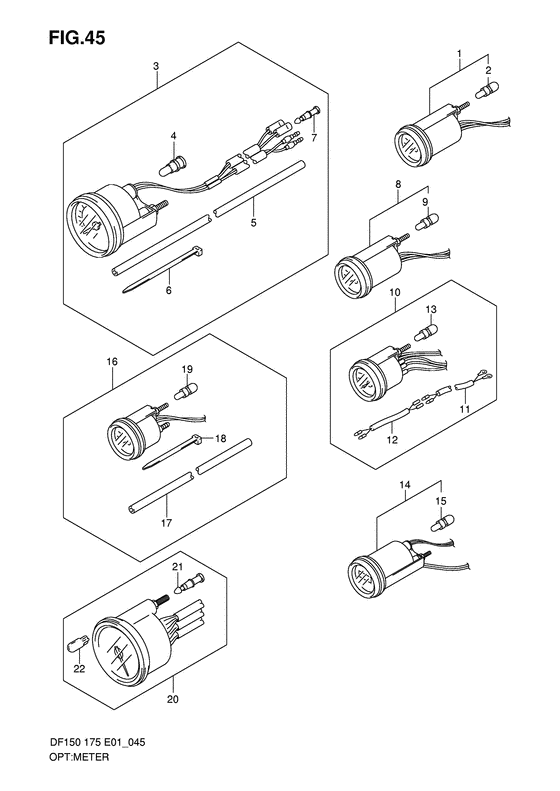 Suzuki DF 175 Opt: Meter