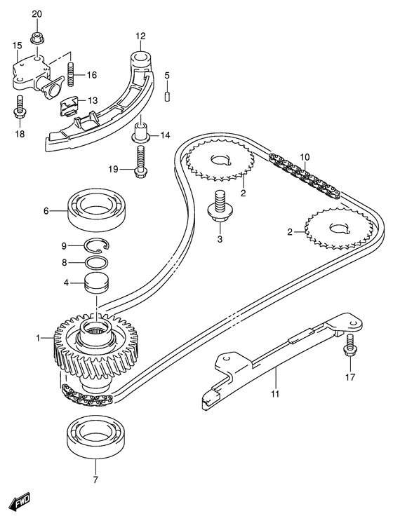 Suzuki DF 115 Timing Chain