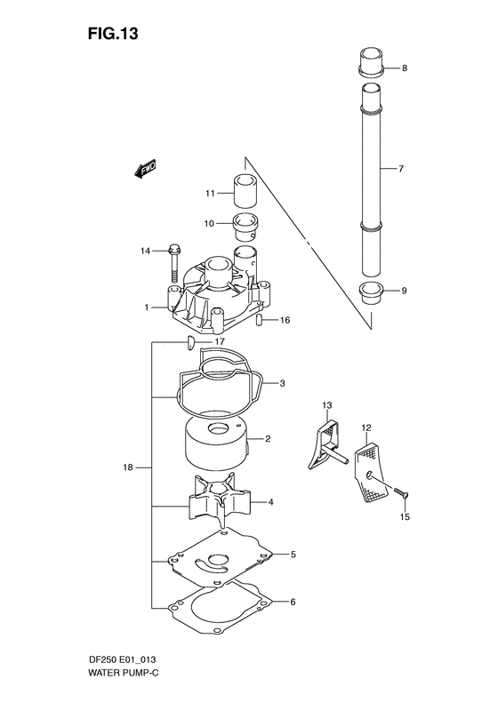Suzuki DF 200 Water Pump