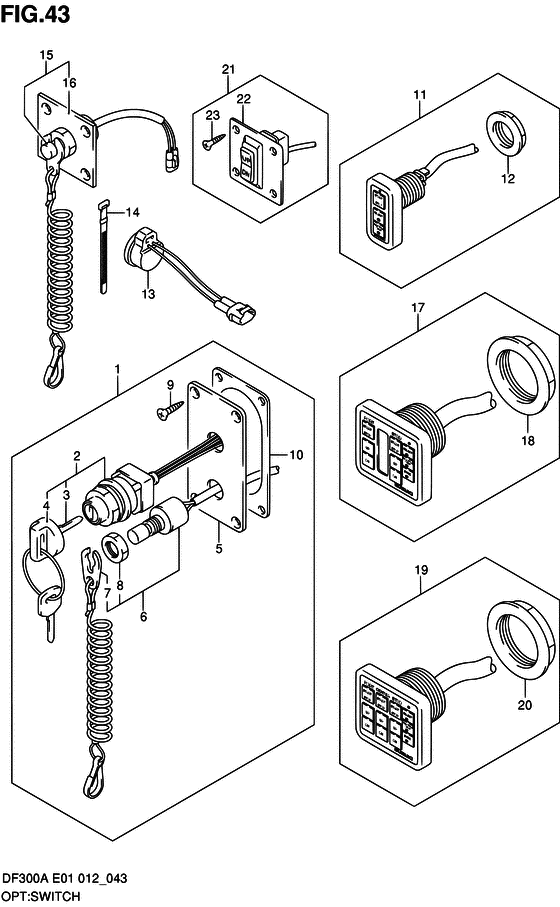 Suzuki DF 300 Opt: Switch