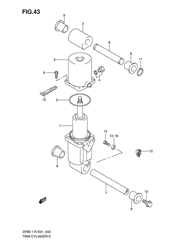 Suzuki DF 115 Trim Cylinder