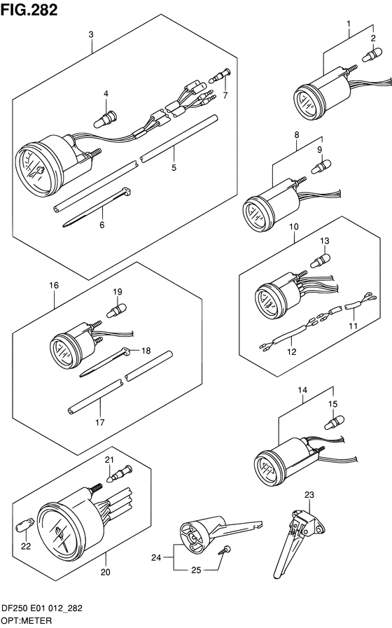 Suzuki DF 250 Opt: Meter